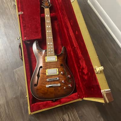 Schecter Diamond Series C-1 E/A 2000s - Dark Vintage Sunburst w/ Tweed Case image 2