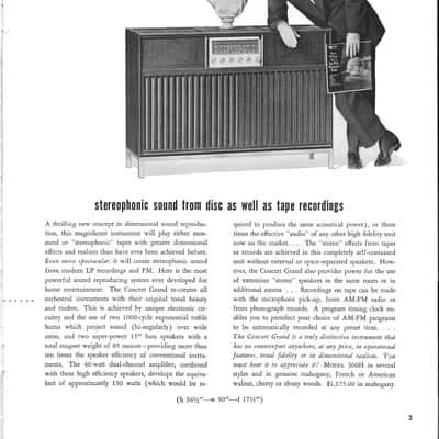 Magnavox Concert Grand - Modern 1957 - Black Lacquer image 12
