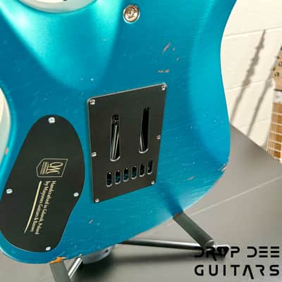 Mayones Aquila Aged V24 S 6 Electric Guitar w/ Case - Monolith Metallic Neon Green Nitro (Aged) image 19