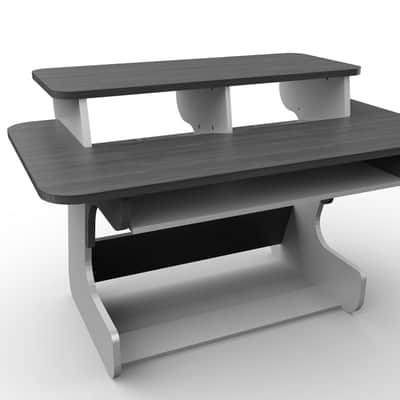New Zaor Miza 61(Titanium Wenge)Studio Workstation with Rolling Tray for 61-key Keyboard & Rack Bays image 2
