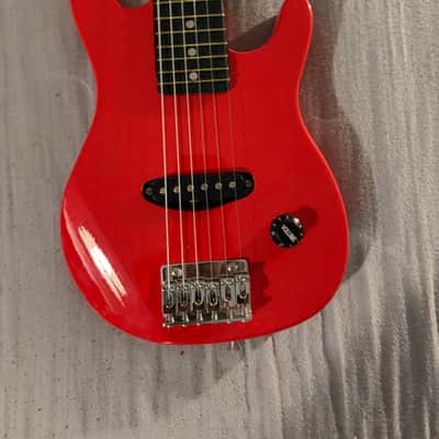 Play On PeeWee Mini/Travel Short Scale Electric Guitar Red image 2