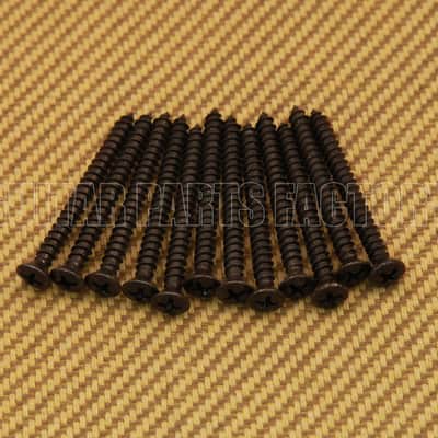 003-6820-049 (12) Genuine Fender Guitar Small Black Neck Plate Mounting Screws