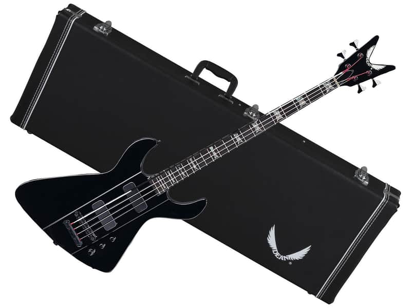 DEAN Demonator 4 String electric BASS guitar NEW black w/ CASE - Grover Tuners image 1