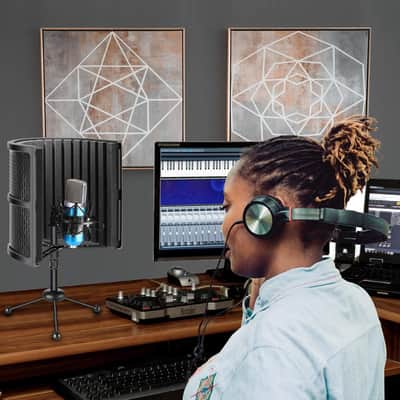 Pop Filter Microphone Isolation Shield + Tripod image 6