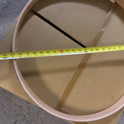 23” Classic Maple Bass Drum Hoops Pair - Vintage Black Oyster image 15
