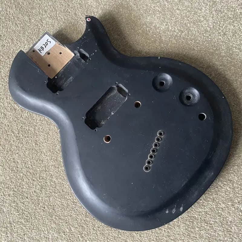 Black 7 String Guitar HH Body with String Through image 1