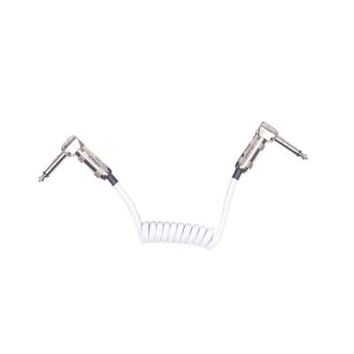 Lava Mini Coil Patch Cable 6 Inch-12 Inch Angle-Angle White image 2