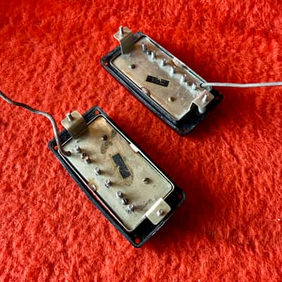 Gibson Patent sticker humbucker pickups c 1967 - Chrome original vintage USA PAF image 2