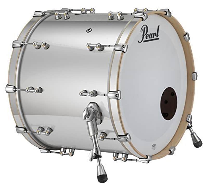 Pearl Music City Custom Pure 26"x18" Bass Drum w/o BB3 Mount, Mirror Chrome (RFP2618BX/C426) image 1