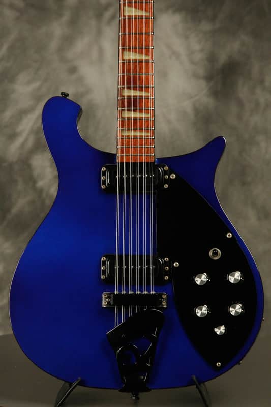 1986 Rickenbacker 620/12 string Midnight Blue BT Black binding + hardware image 1