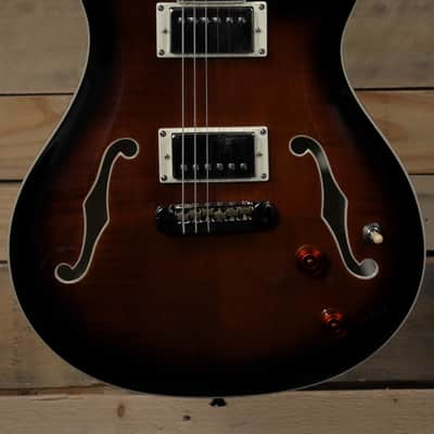 PRS SE Hollowbody II Electric Guitar Black Gold Burst w/ Case image 2