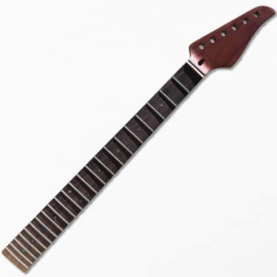 Roasted Flame Maple Guitar Neck | Dark Rosewood Fretboard | Stainless Steel Frets | Abalone Inlays image 1