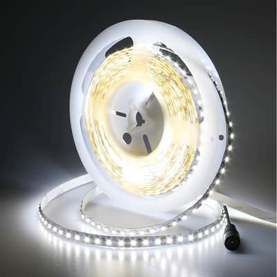 24V Led Strip Lights Daylight White 6000K 366Lm/Ft Bright, Ul Listed Premium 16.4Ft Cri 90+ 600Leds Smd 2835 6000Lm Indoor Tape Light For Bedroom, Under Cabinet, Shelf, Stair image 1