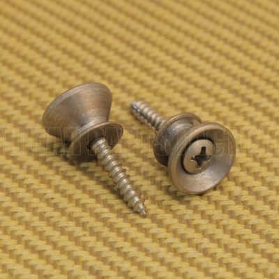 AP-0670-007 Aged Chrome Relic Strap Buttons Fender® Strat/Tele/Bass Guitar