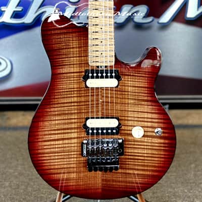Ernie Ball Music Man Axis - 6-String Guitar - Roasted Amber Flame Gloss Finish w/Case image 10