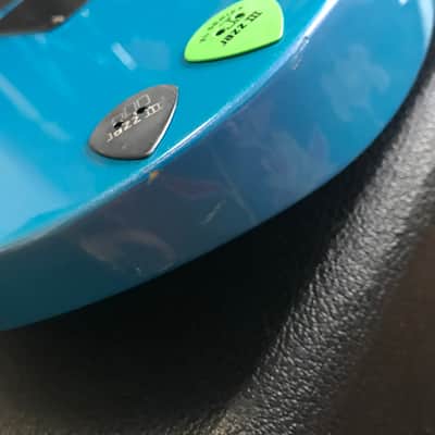 1986 Kramer Baretta II Flip-Flop blue, maple fingerboard, OHSC. With tremblock! image 15