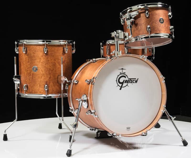 Gretsch Catalina Club 4 Piece Shell Pack (18/12/14/14SN) Satin Walnut Glaze image 1