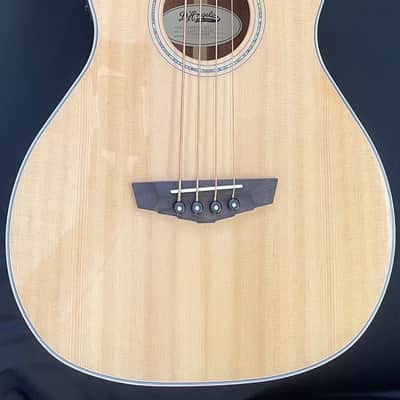 D'Angelico Premier Mott Grand Auditorium Cutaway Acoustic Bass with OHSC and Electronics 2010s - Natural image 1