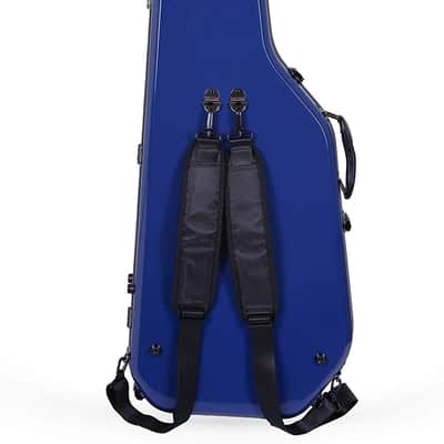 Crossrock Fiberglass Hardshell Backpack Style Navy Blue Electric Guitar Case (CRF1000JMNVBL) image 2