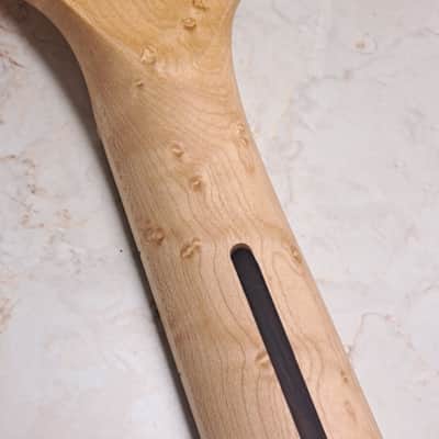Mighty Mite 6-String Guitar Neck for Fender Stratocaster- Unfinished Birdseye Maple- NOS New Unused image 18