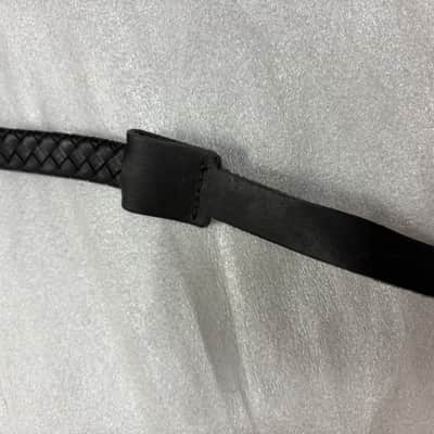LM Flat Wound BLACK Braided Mandolin STRAP MDB-BK - LEATHER Ends - FIRE SALE image 9