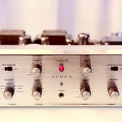 🎶✨ H.H. Scott 222D/222-D Tube Integrated Amplifier w/ Wood Case — Serviced EL84 / 7189 Vintage Hi-Fi image 10
