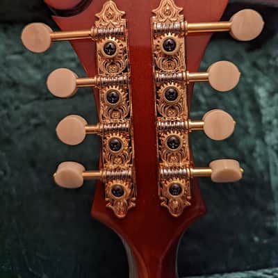 Kentucky KM-858 Gold Top Artist Level Mandolin Package, w/setup, deluxe case, & shipping image 9