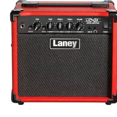 Laney LX15-RED 15W Electric Guitar Combo Amp With Dual 5-Inch Speakers Drive Switch AUX Input And Headphone Out image 5