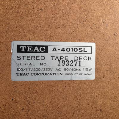 Vintage 1960s TEAC A-4010 1/4" 2-Track Stereo Reel-To-Reel Tape Deck w/ Plastic Cover & Extra Scotch Reel image 16