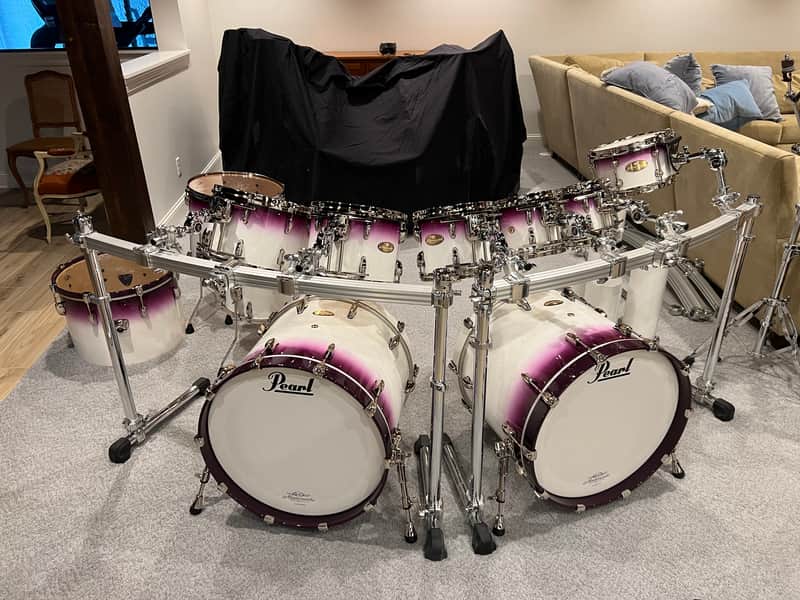 Pearl Masterworks - Mike Portnoy Mike Mangini Custom Piano White Purple Fade Lacquer image 1