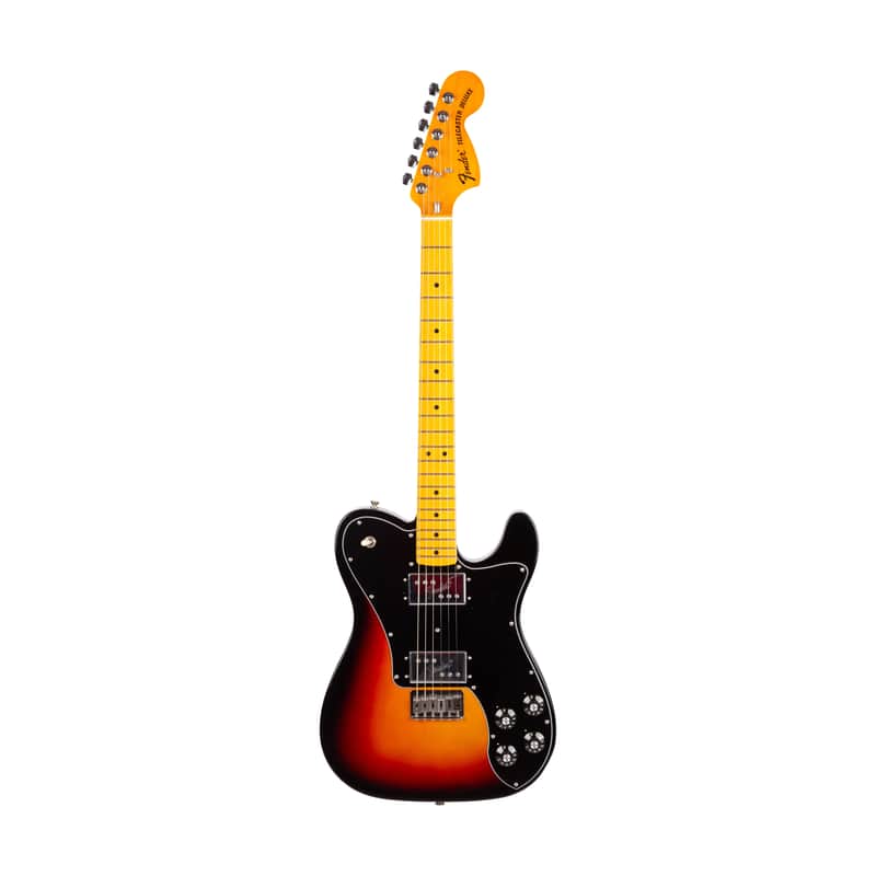 Fender American Vintage II 75 Telecaster Deluxe Electric Guitar, Maple FB, 3-Tone Sunburst, V1XXXX
