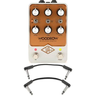 Universal Audio Woodrow '55 Instrument Amplifier Pedal with 3 Patch Cables image 3