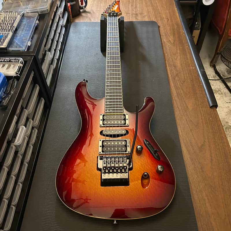 Ibanez S6570SK-STB Prestige with Ebony Fretboard 2019 - Present - Sunset Burst image 1