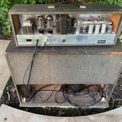 Silvertone Model 1484 Twin Twelve 60-Watt 2x12 Piggyback 1960s - Gray image 7