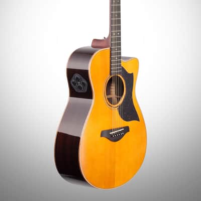 Yamaha AC5R Concert Acoustic-Electric Guitar (with Case), Vintage Natural image 3