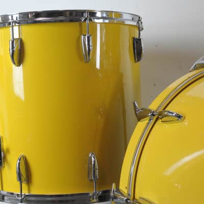 1980s Yamaha Tour Custom 8000 "Mellow Yellow" Drum Set image 3