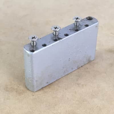 Vintage 1980s Fender Japan Lefty MIJ Tremolo Strat Block 56.5mm Spacing Stratocaster Bridge Steel image 2