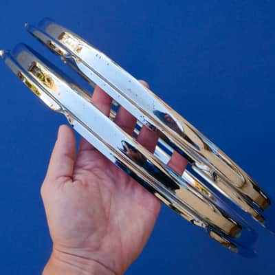 Slingerland Chrome Over Steel 16" Hoops 8 Holes Niles Vintage image 10
