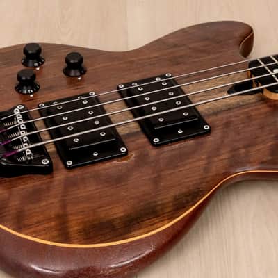 1982 Electric Wood Limited Wal Mk1 Pro Left-Handed Vintage Bass w/ Case, Paperwork image 6