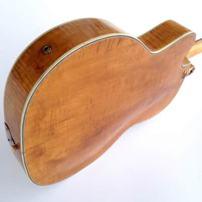 Vintage Original 1950's Kay Howlin' Wolf Thin Twin K162 Natural Blonde Electric Bass Guitar Viol image 8