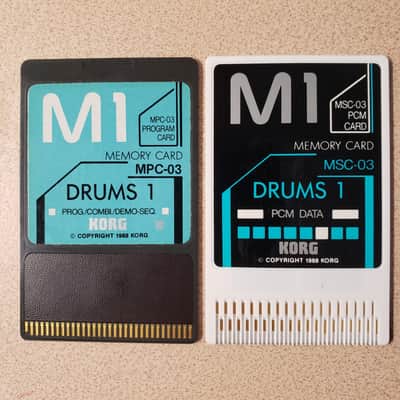 Korg M1 MPC-03 and MSC-03 DRUMS 1 Set Program Cards image 2