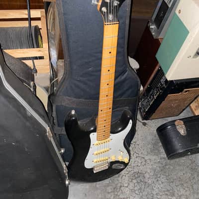 Dixon Stratocaster Style Electric Guitar 1980’s - Black image 1