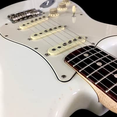 LEFTY! Boutique Reverse ST62 Hendrix Olympic White Nitro Strat Wildwood Custom Relic Guitar Lefty 6.9 lb HSC image 10
