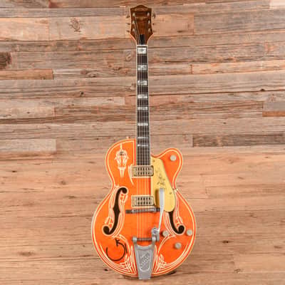 Gretsch Custom Shop Stephen Stern Masterbuilt 6120 Orange Pinstripe 2006 - Zac Brown image 4