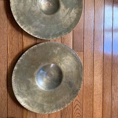 Zildjian K Constantinople ANTIQUE 12” Hi Hat Cymbals 1930s - Bronze image 2