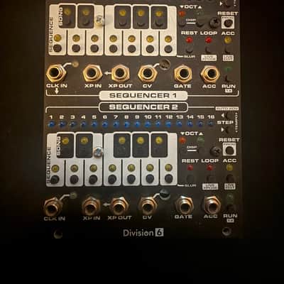 Division 6 Dual Mini Sequencer V2 | Dual 16 Step Eurorack Sequencer | Generative & Performance Ready image 1