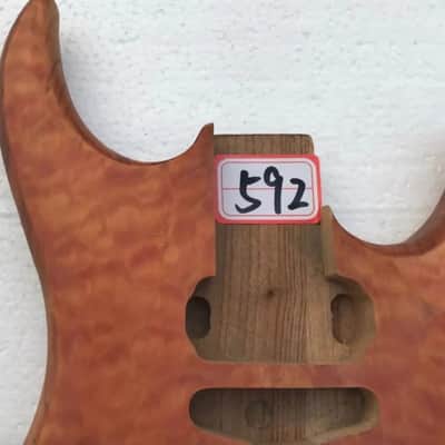 Poplar Wood Guitar Body HSH with Quilted Top For Guitars with Double Locking Tremolo image 2