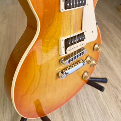 Gibson Les Paul Traditional Plain Top Zebra 2016 Lemon Burst image 4