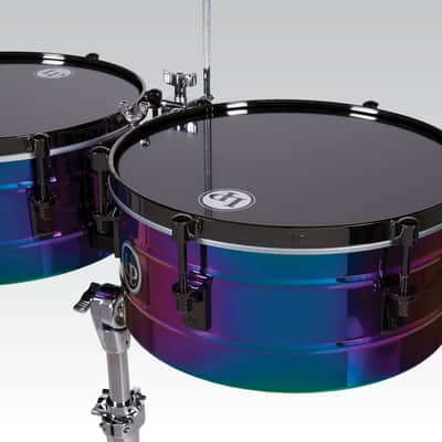 LP 14" & 15" Tony Succar Signature Rainbow Timbales w/ Stand - LP257-TS image 4