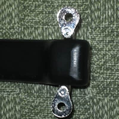lite use (one mounting piece is broken) genuine Vox Black Plastic Dogbone Style Guitar Amplifier Handle with VOX logo and Diamond Pattern [Black hard - but flexible Plastic /  Metal Nickel mounting pieces (1 mounting piece is broken) + screws (from 2000) image 21